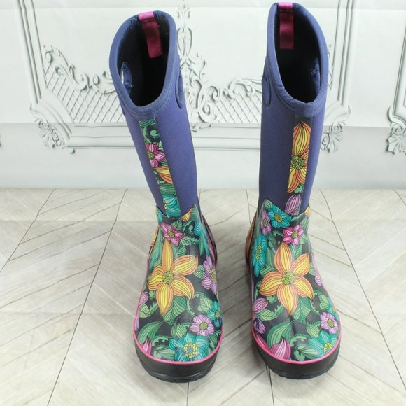 BOGS Classic Hi Linai Floral Rubber Mud Rain Boots Size US 8 - Picture 5 of 12